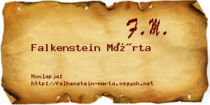 Falkenstein Márta névjegykártya